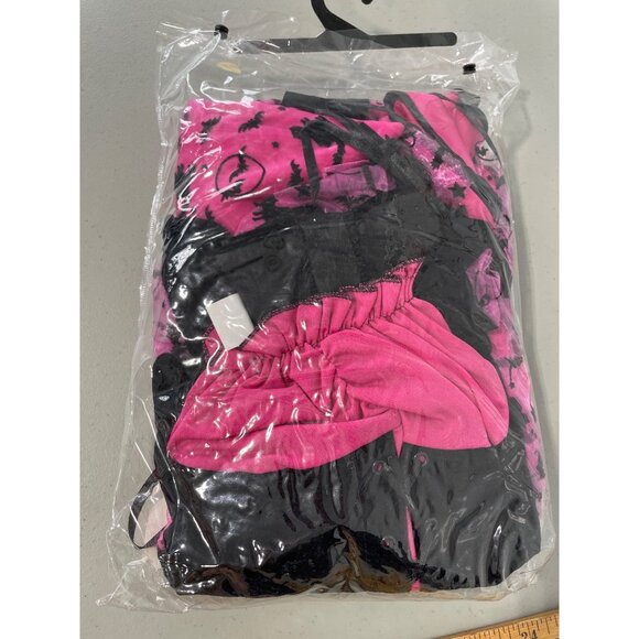 Leg Avenue 2 PC Witch Costume Size Small Pink Black Velvet Flocked Peasant NEW - Picture 4 of 6